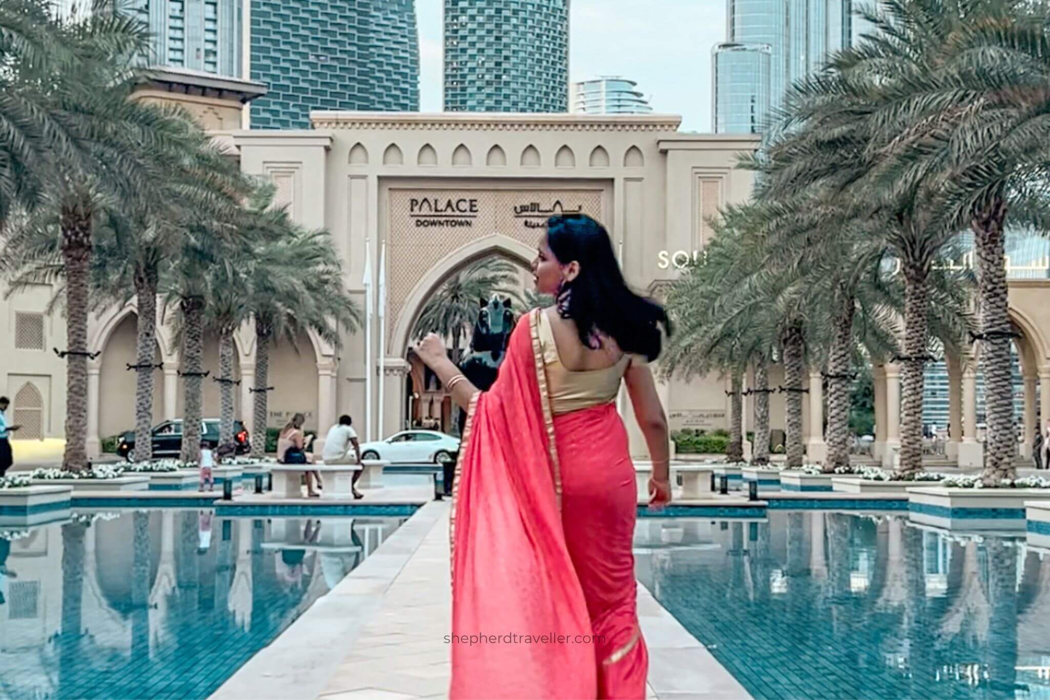 I Wore A Saree At Burj Khalifa Photography Spots In Dubai 1205