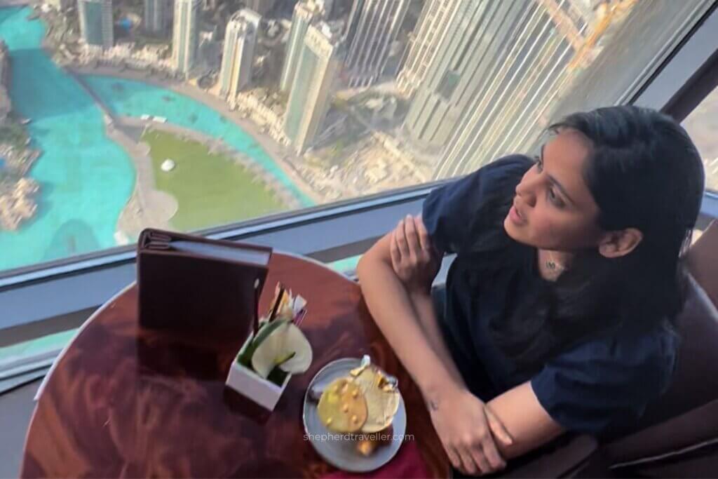 I had a 24 Karat Gold Coffee at the top of Burj Khalifa in Dubai